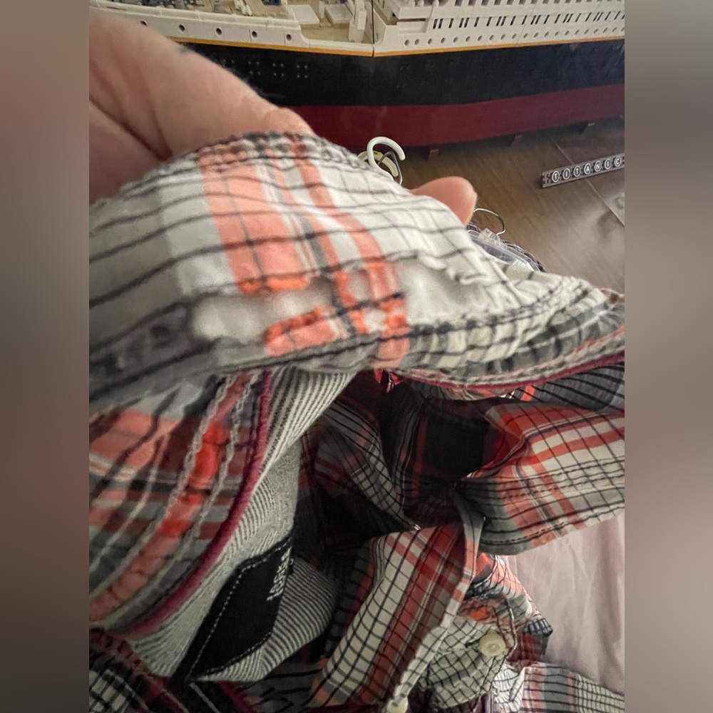 Men’s Orange Plaid Jack & Jones Button-Down Shirt Size Small S - Picture 4 of 6